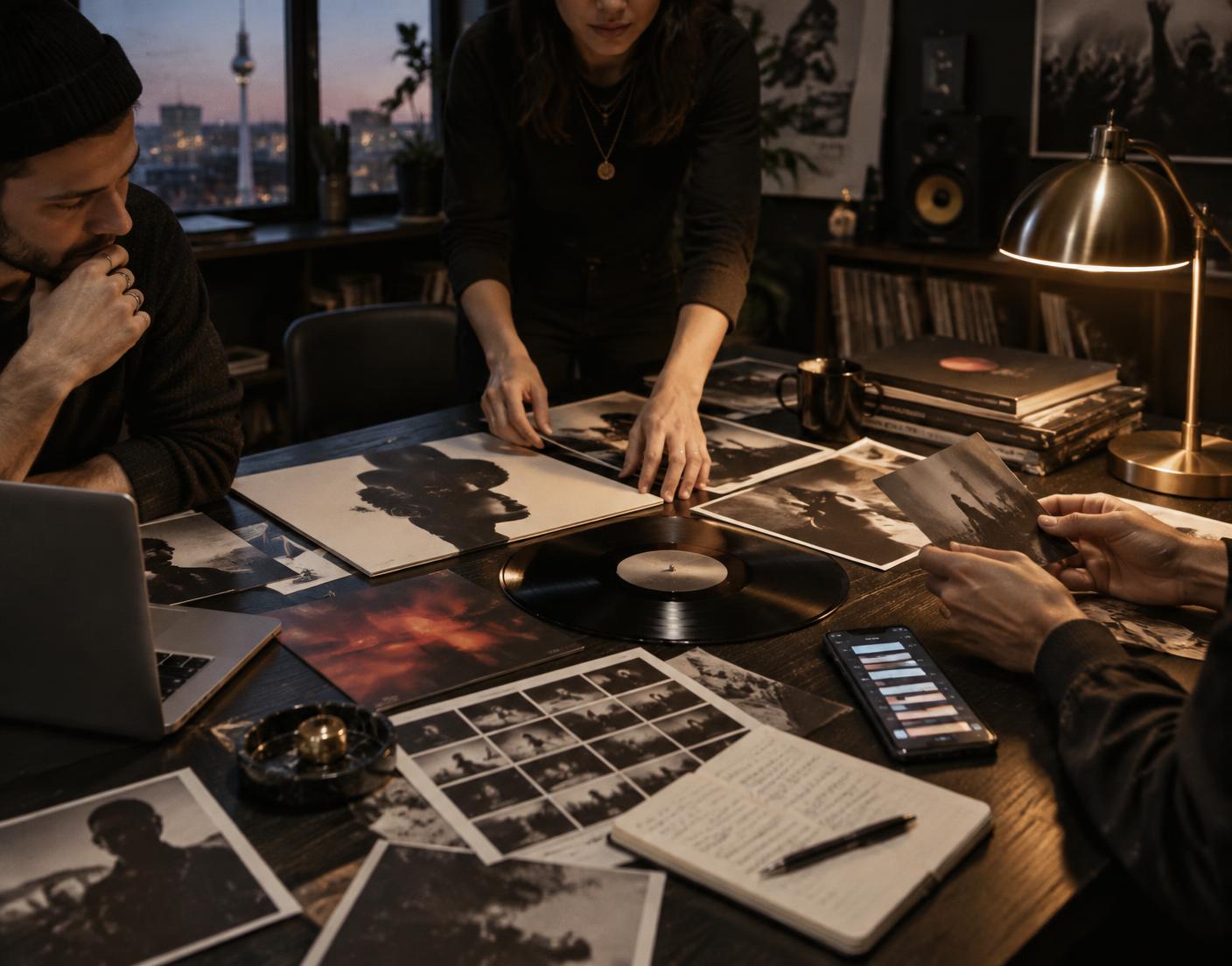 Creative team planning a music campaign in Berlin